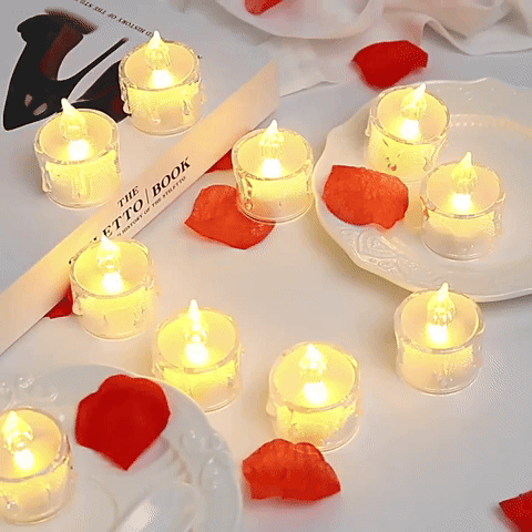 Set de velas Led efecto cristal