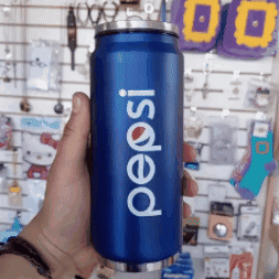 Termo en acero inoxidable con motivo de latas 500ml