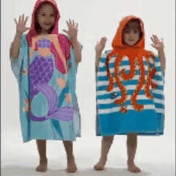 Toalla de microfibra con capucha para niños