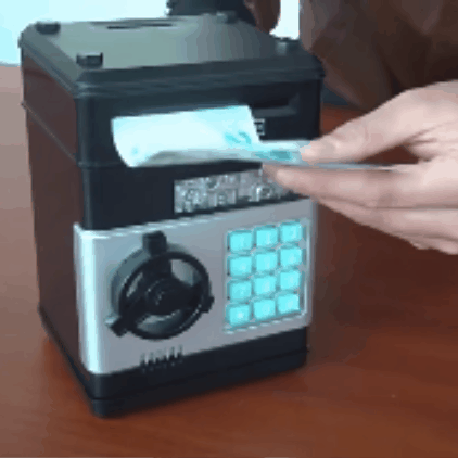 Alcancía electrónica tipo cajero automático