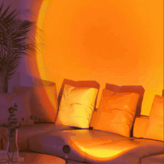 Lámpara led efecto puesta de sol