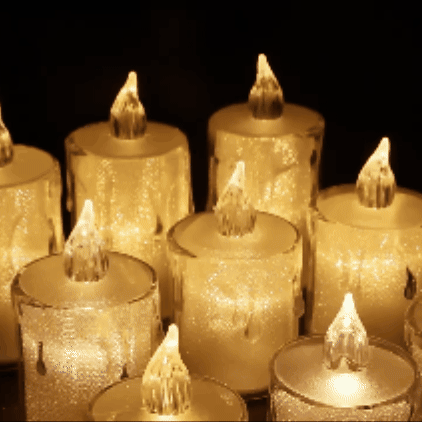 Set de velas Led efecto cristal