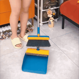 Kit escoba con recogedor retráctil