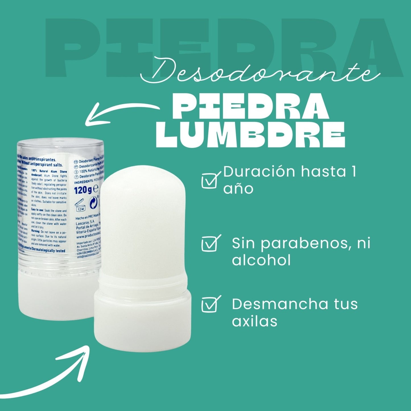 Desodorante Natural de Piedra de Alumbre – Protección sin químicos🍃🍂