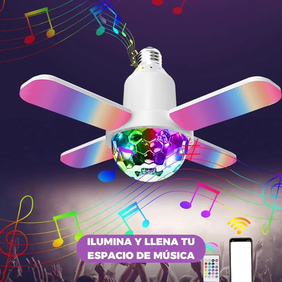 Bombillas LED con Color de alta potencia y parlante Bluetooth🌈💡