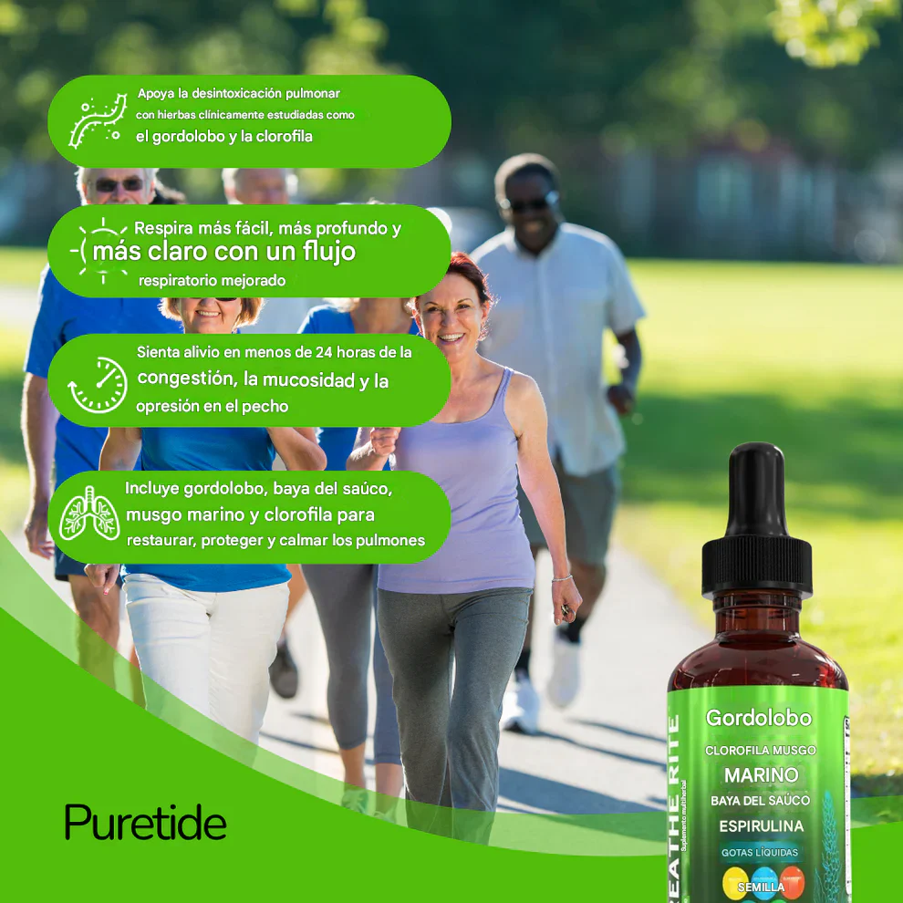 BREATHE CLEAR® Respira Mejor con la Solución de apoyo y descongestión pulmonar🫁 (60ml)