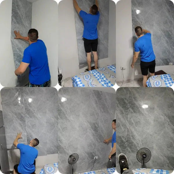 PAPEL STICKER DE MARMOL: protege y modifica el aspecto de tu cocina en una PREMIUM😎🏡