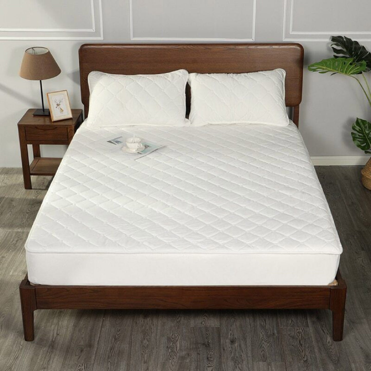 Protector de colchón y almohadas afelpado cama sencilla, doble y King