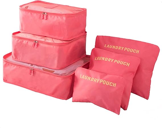 Bolsas organizadoras de viaje set x 2 c/u con 6 bolsas
