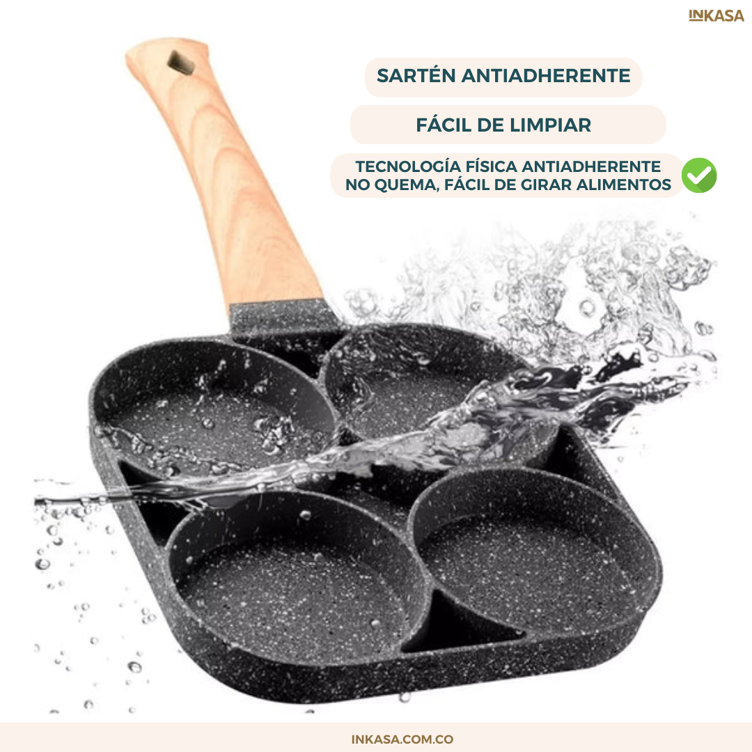 Sartén 4 Puestos Antiadherente