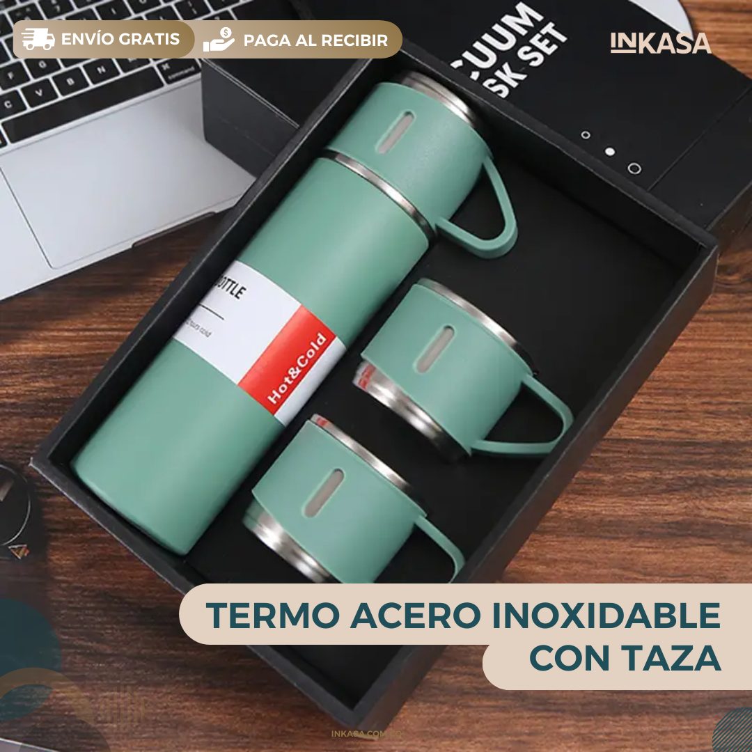 Termo de Acero Inoxidable Con Taza