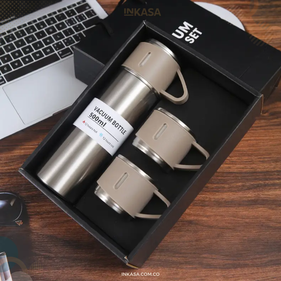 Termo de Acero Inoxidable Con Taza
