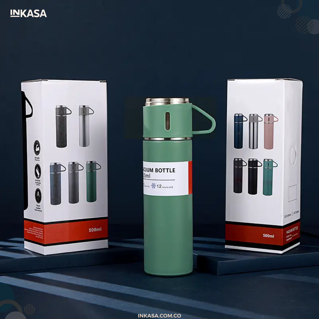 Termo de Acero Inoxidable Con Taza