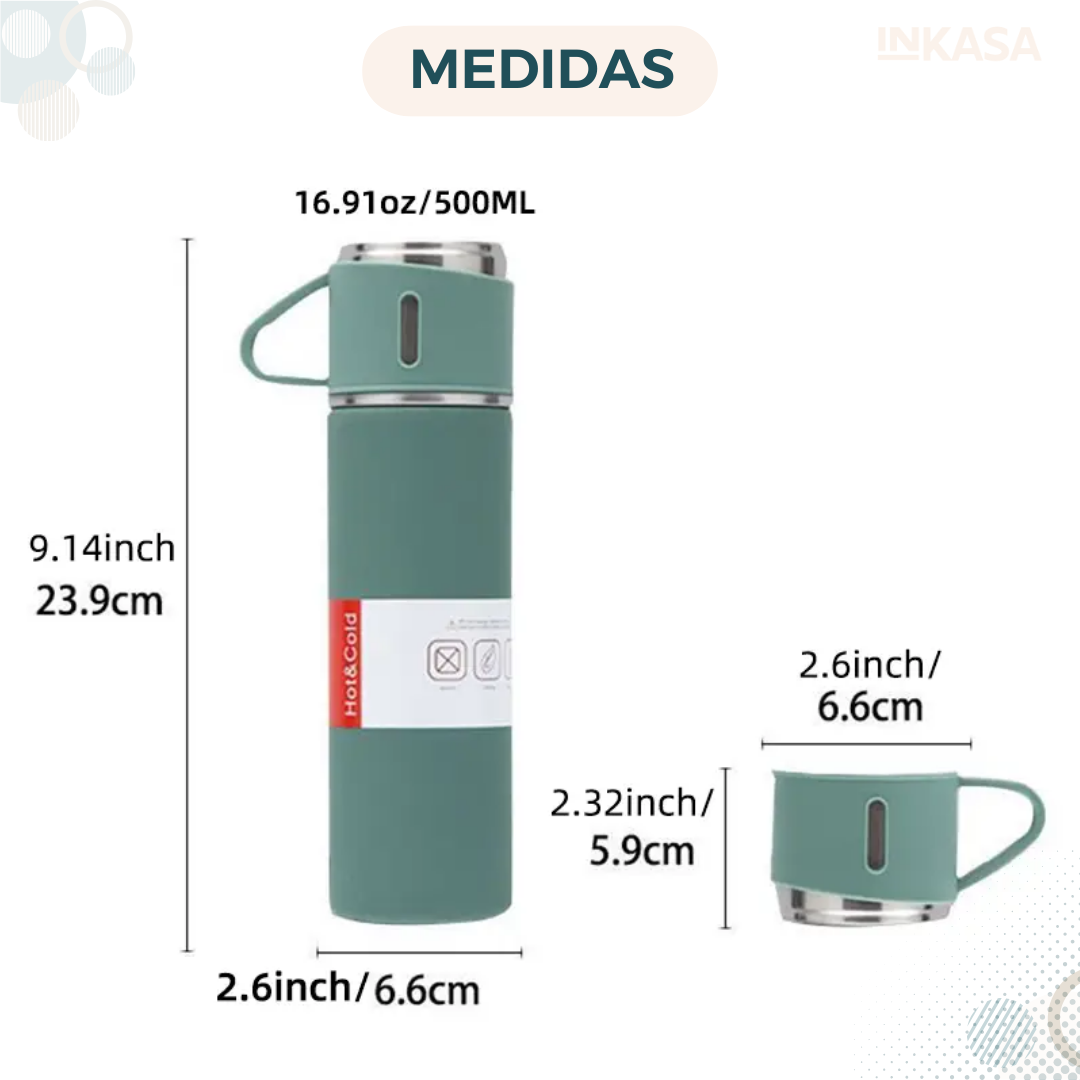 Termo de Acero Inoxidable Con Taza
