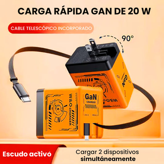 ⚡ Cargador Rápido GaN de 20 W – Ultra Potencia, Ultra Portátil, Ultra Inteligente