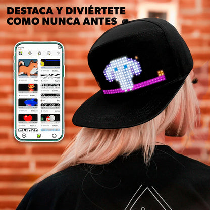 Gorra LED Programable – Mensajes Brillantes, Estilo Inconfundible🧢😎