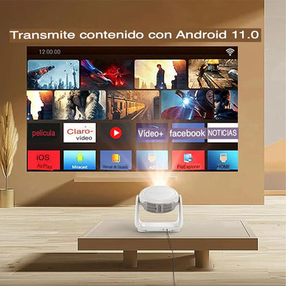 📱Proyector Portátil Recargable 4K: Android WiFi Bluetooth Y Enfoque Automático〰️😍