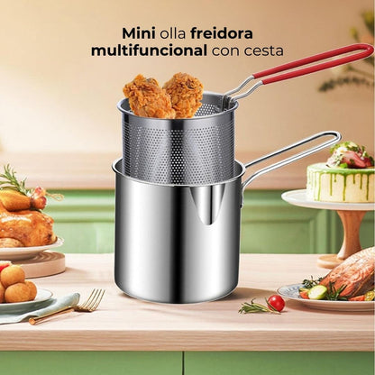 Mini olla freidora multifuncional con cesta