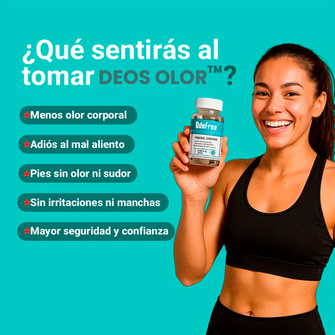 🌬️DEOS Detox+ – Cápsulas Naturales para Control del Olor Corporal desde Adentro🍃