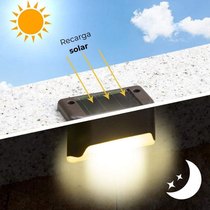 Kit luces con sensor Led solar x 4 unds