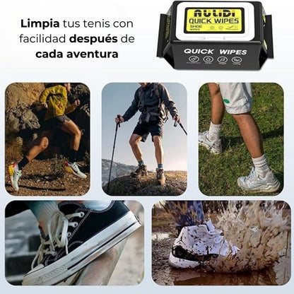 Pañitos húmedos para limpiar zapatos x 2 unds