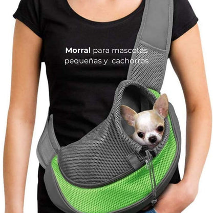 Morral cargador + Regalo cepillo vaporizador para mascotas