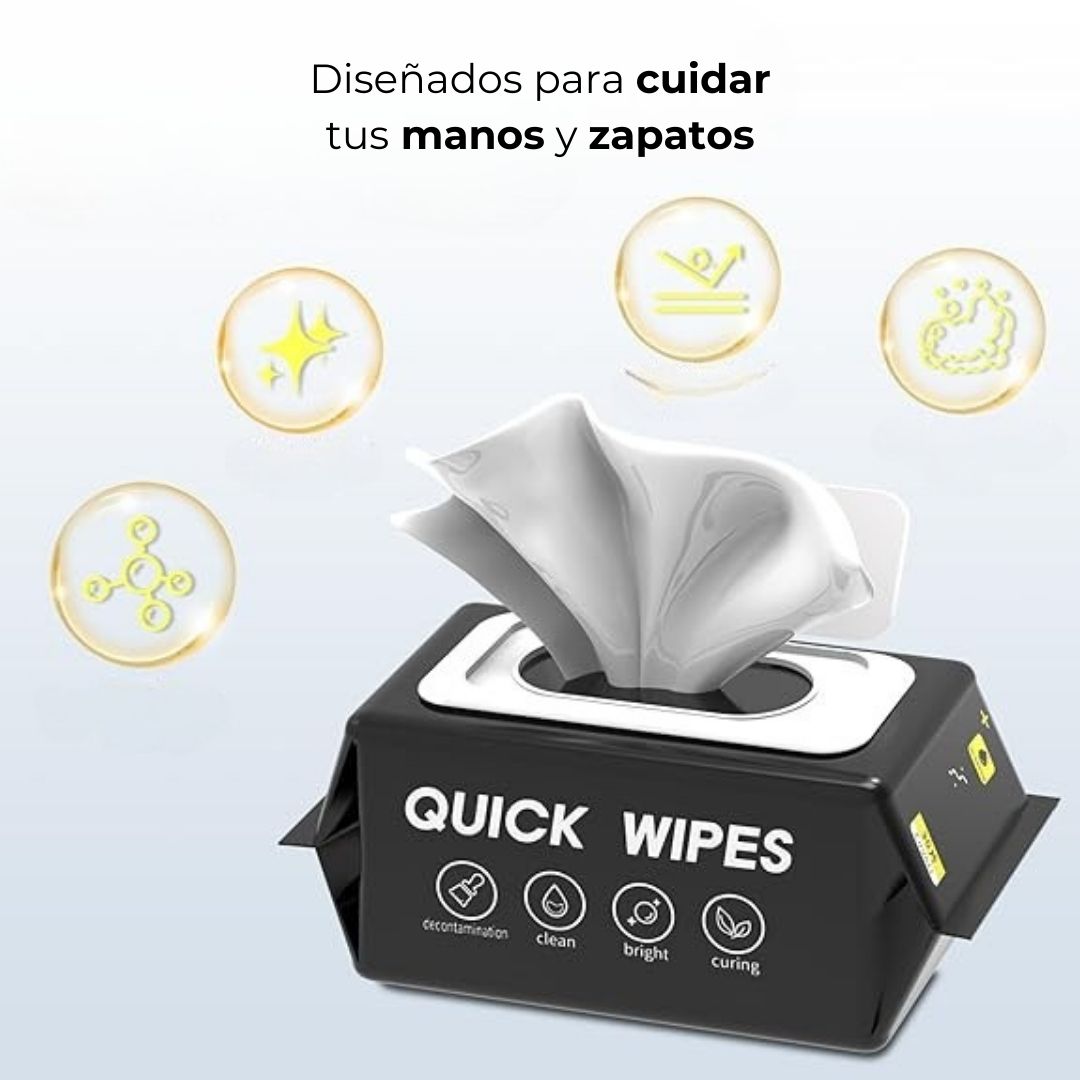 Pañitos húmedos para limpiar zapatos x 2 unds