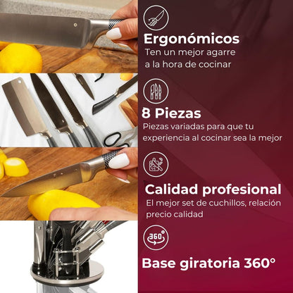 Set de cuchillos Winsor 8 piezas