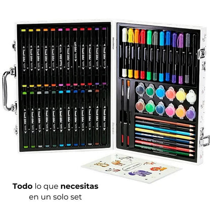 Set de arte marcadores doble punta y colores