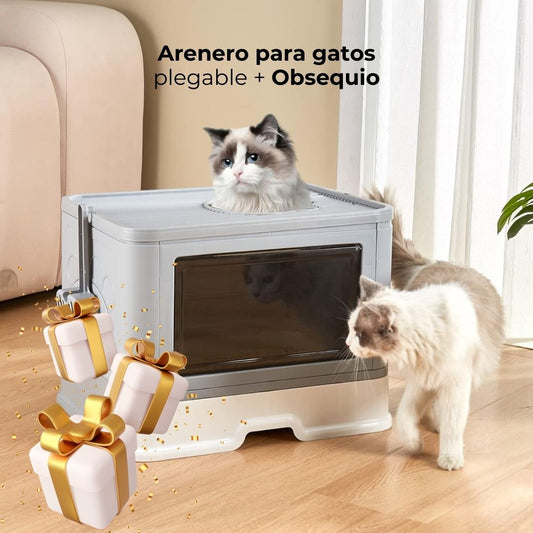 Arenero para gatos plegable + Obsequio