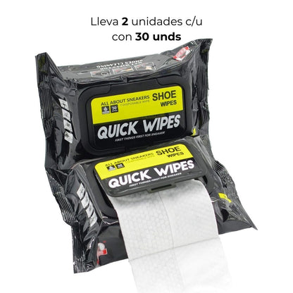 Pañitos húmedos para limpiar zapatos x 2 unds
