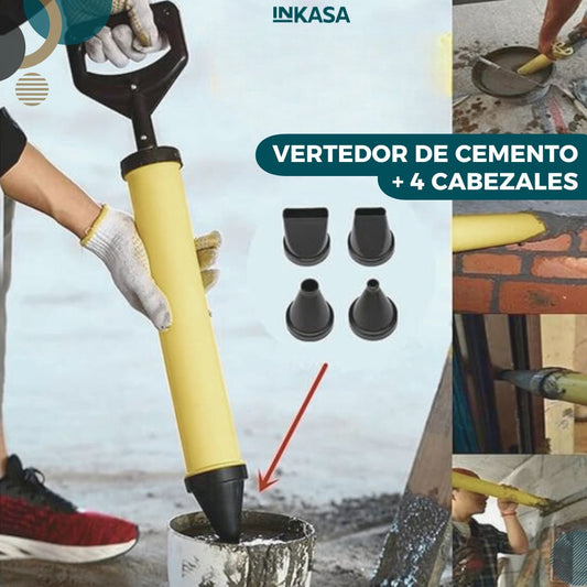 Vertedor de cemento + 4 cabezales