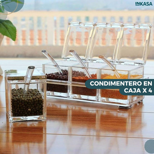 Condimentero en caja x 4