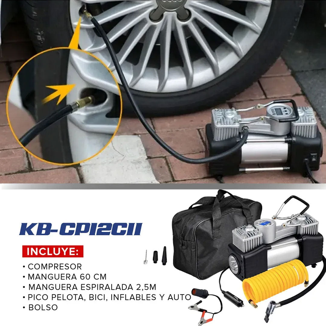 Compresor 4x4 Doble pistón: Tu aliado en el camino🛣️🏎️