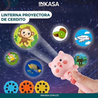Linterna proyectora de cerdito