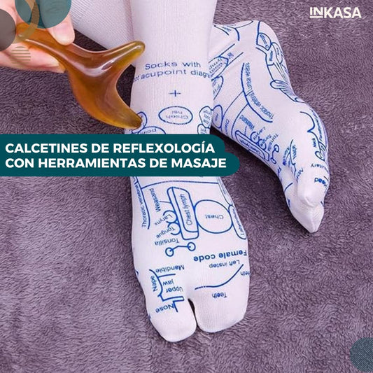 Calcetines de Reflexología con Herramientas de masaje