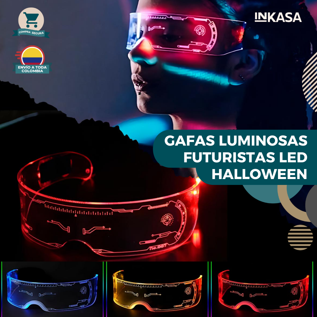 Gafas Luminosas Futuristas Led Halloween