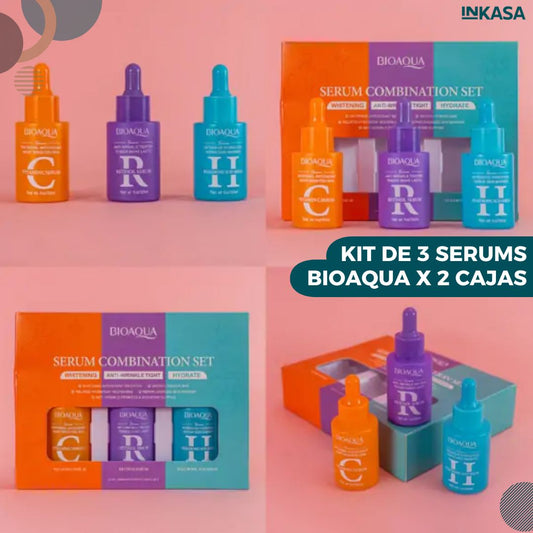 Kit de 3 serums Bioaqua x 2 cajas