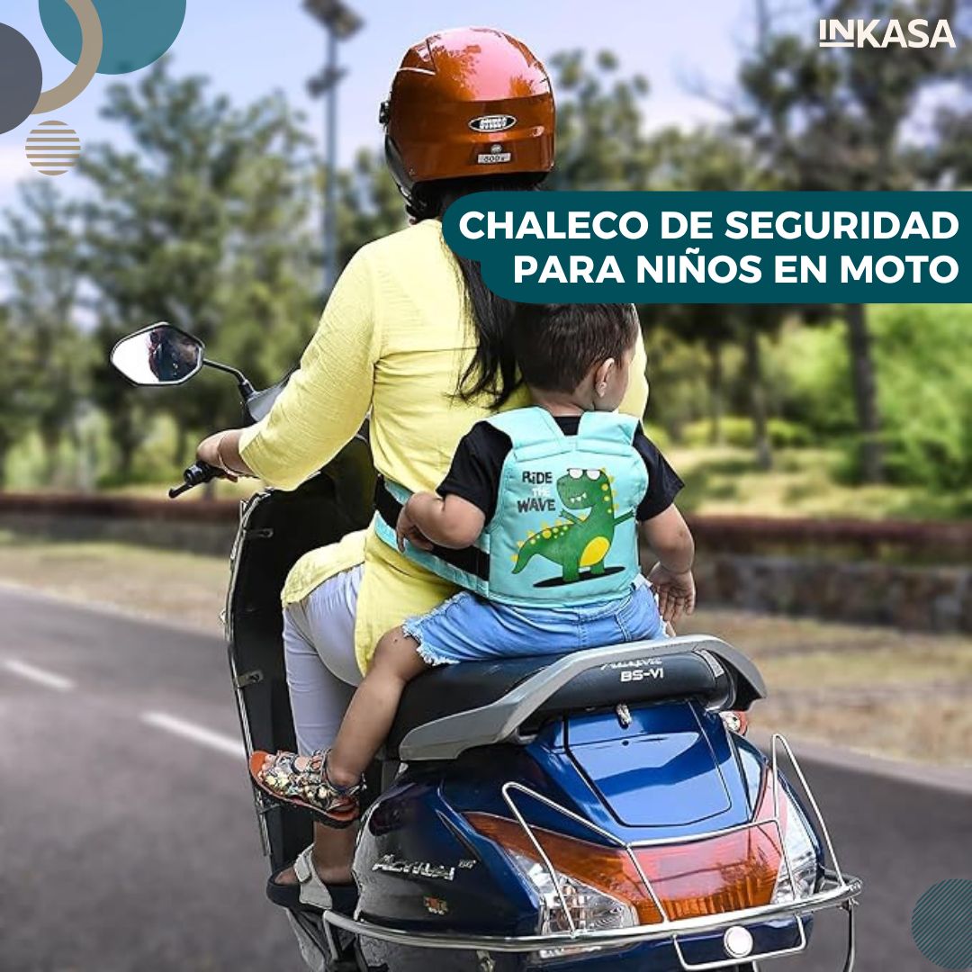 Chaleco de seguridad para niños en moto