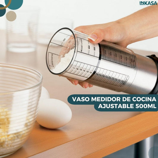 Vaso medidor de cocina ajustable 500ml