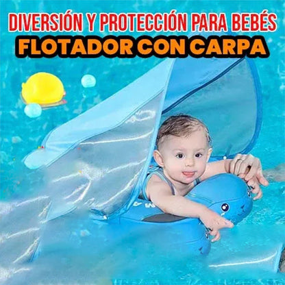 Flotador con carpa👶💦 NO NECESITA INFLAR Y NUNCA SE HUNDE
