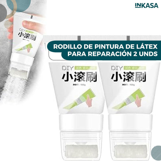 Rodillo de pintura de látex para reparación 2 unds