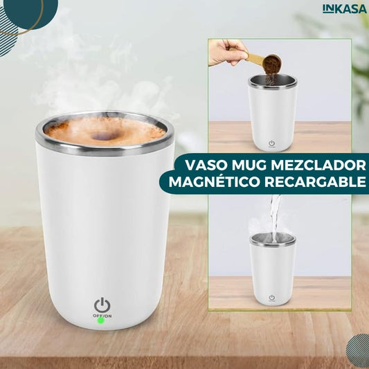Vaso mug mezclador magnético recargable