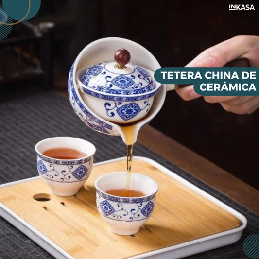 Tetera china de cerámica