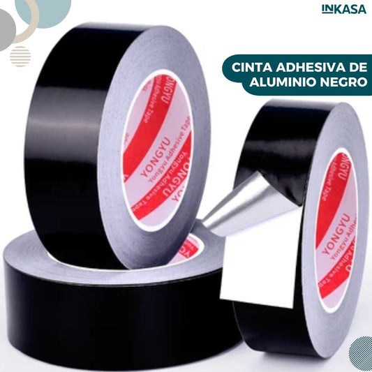 Cinta adhesiva de aluminio negro mate