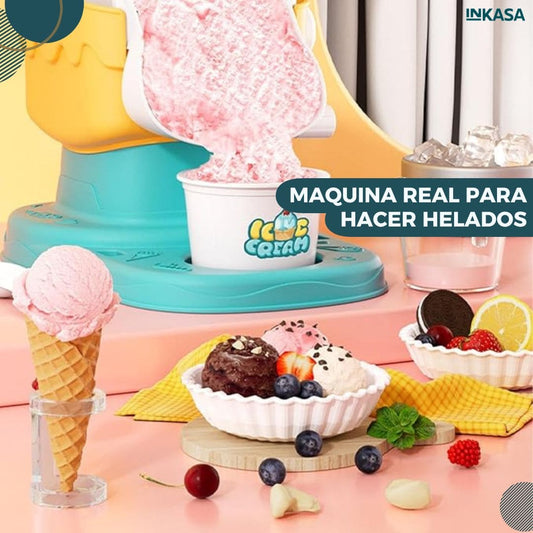 Maquina real para hacer helados