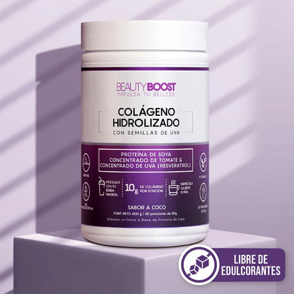 Colágeno hidrolizado con resveratrol sin edulcorantes - sabor a coco🥥