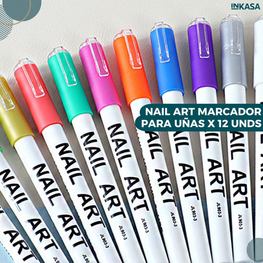 Nail art marcador para uñas x 12 unds
