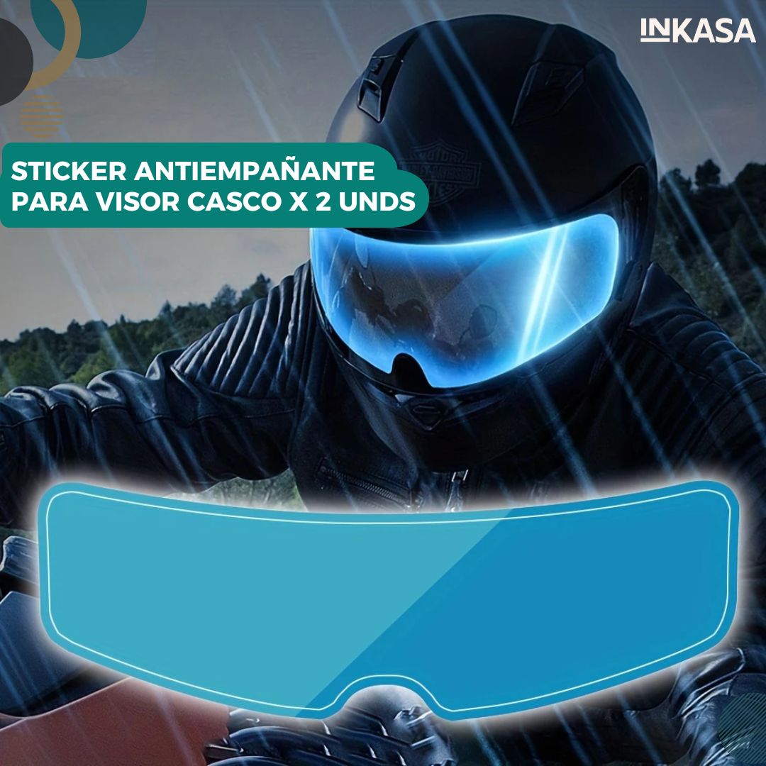 Sticker Antiempañante para Visor Casco  x 2 Unds
