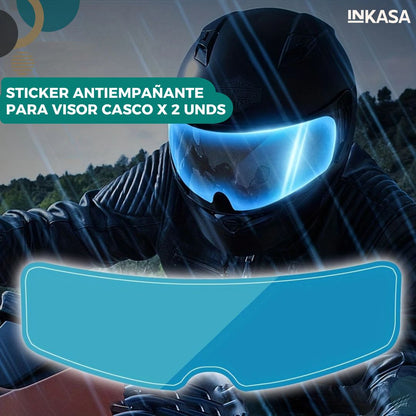 Sticker Antiempañante para Visor Casco  x 2 Unds